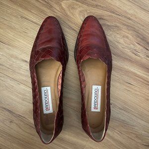 Vintage Woven Leather Loafers